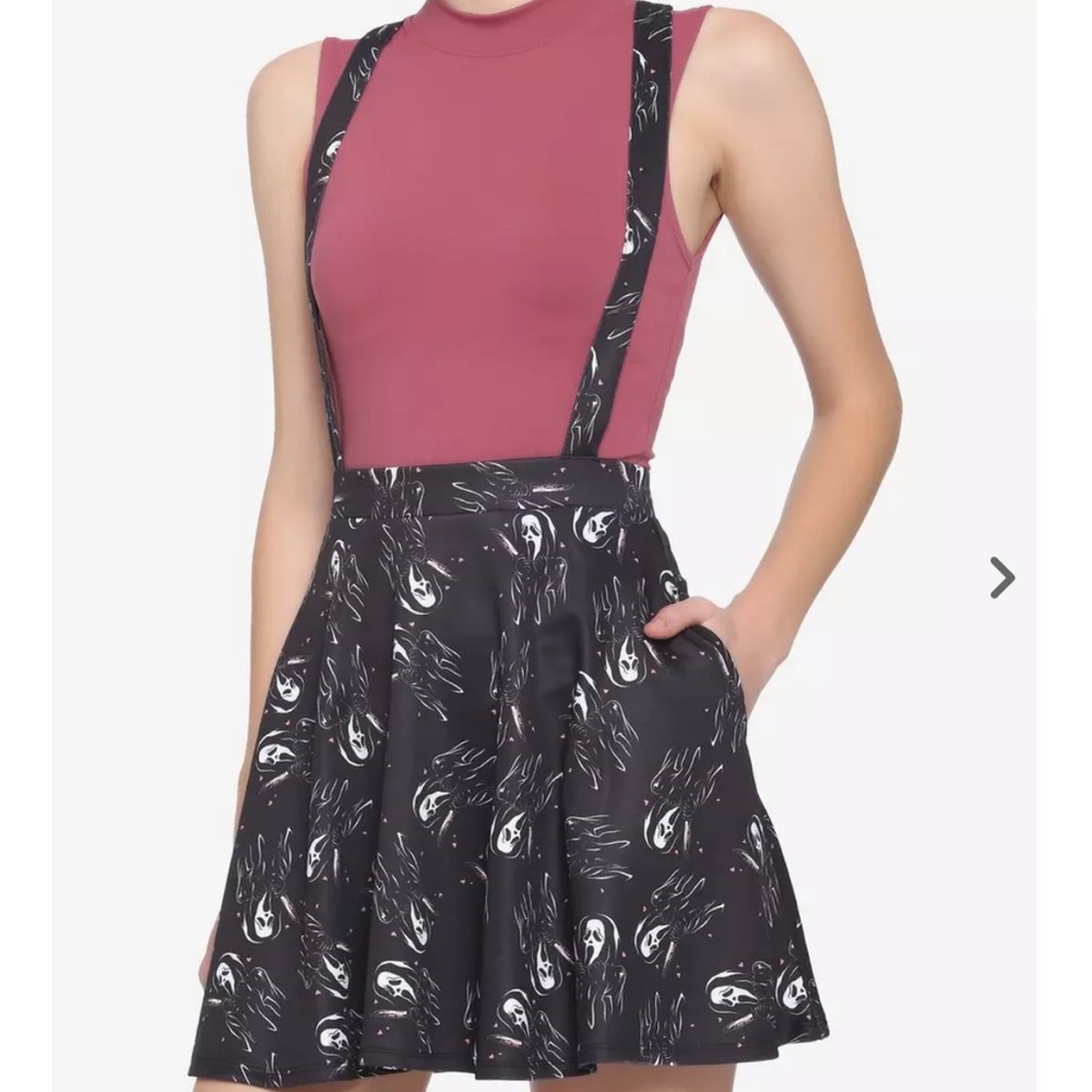 Scream Ghost Face Suspender Skirt, 3x